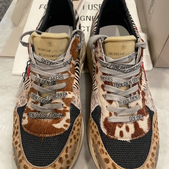 $695 Golden Goose Running Sole Sneakers in Animal-print Various Horsy EU 43 US10 - Picture 8 of 10